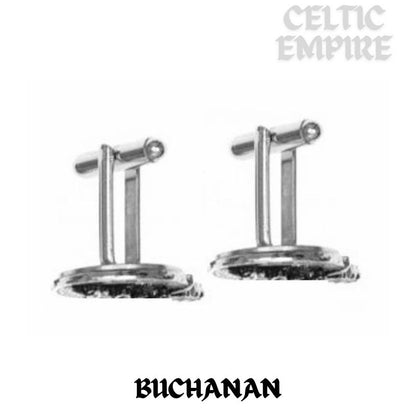 Buchanan Family Clan Crest Scottish Cufflinks; Pewter, Sterling Silver and Karat Gold