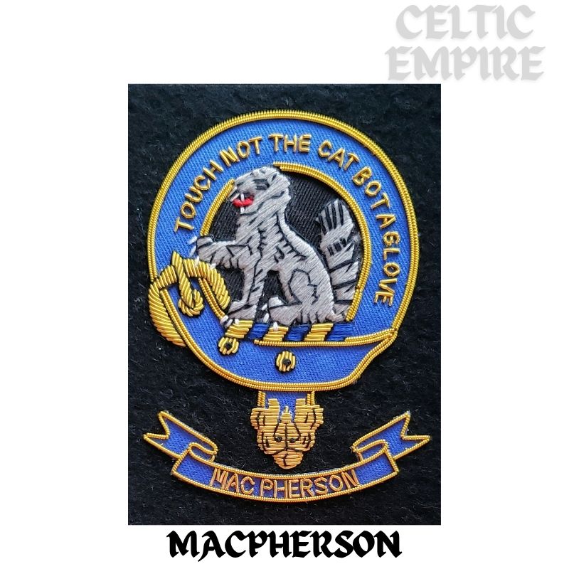 MacPherson Scottish Family Clan Embroidered Crest