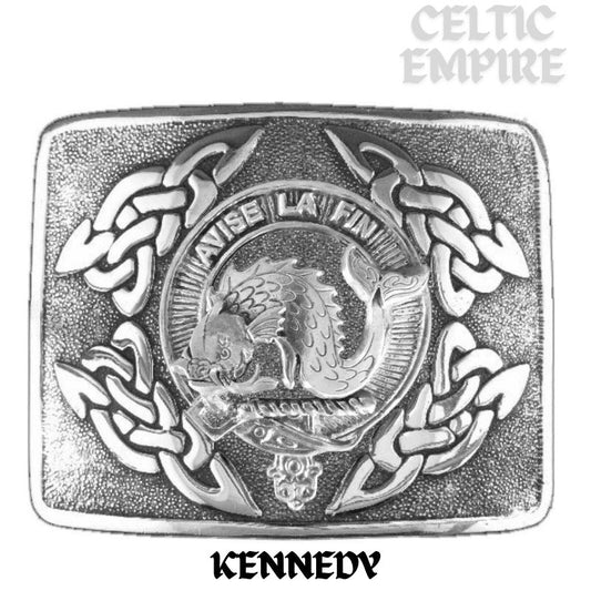 Kennedy Family Clan Crest Interlace Kilt Belt Buckle