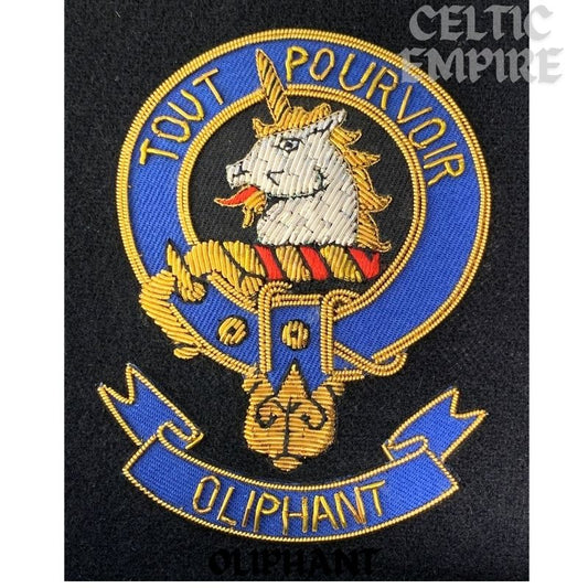 Oliphant Scottish Family Clan Embroidered Crest