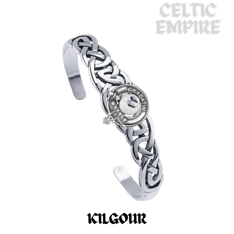 Kilgour Family Clan Crest Celtic Cuff Bracelet