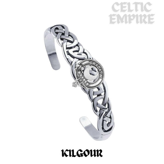 Kilgour Family Clan Crest Celtic Cuff Bracelet