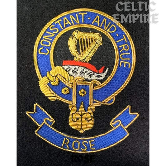 Rose Scottish Family Clan Embroidered Crest