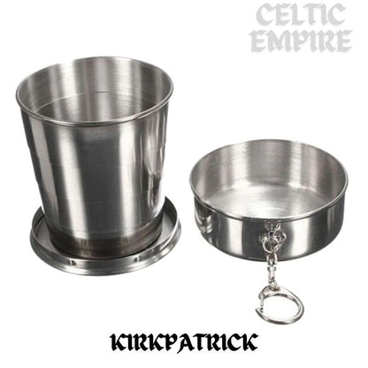 Kirkpatrick Scottish Family Clan Crest Folding Cup Key Chain