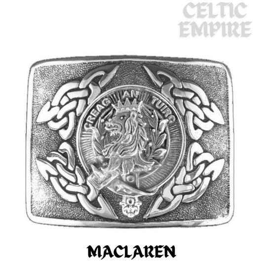 MacLaren Family Clan Crest Interlace Kilt Belt Buckle