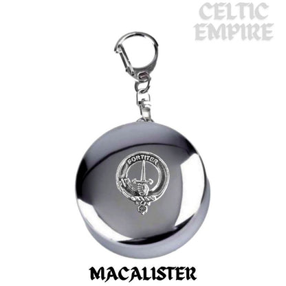 MacAlister Scottish Family Clan Crest Folding Cup Key Chain