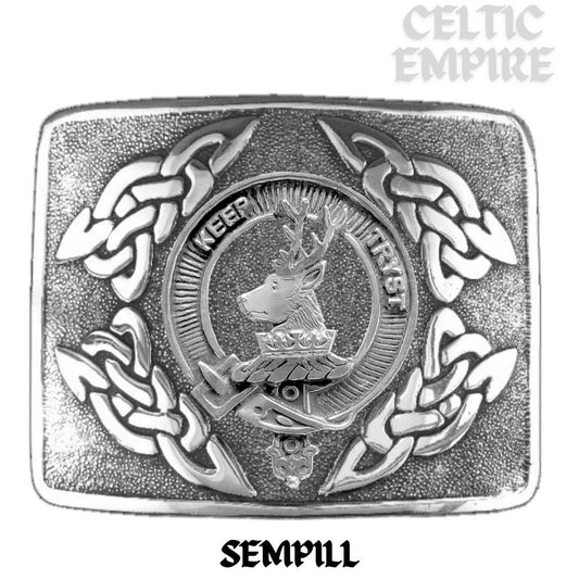 Sempill Family Clan Crest Interlace Kilt Belt Buckle