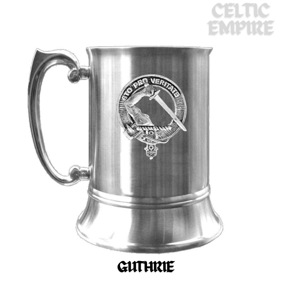 Guthrie Scottish Family Clan Crest Badge Tankard