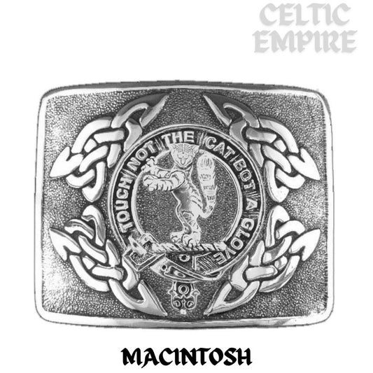 MacIntosh Family Clan Crest Interlace Kilt Belt Buckle
