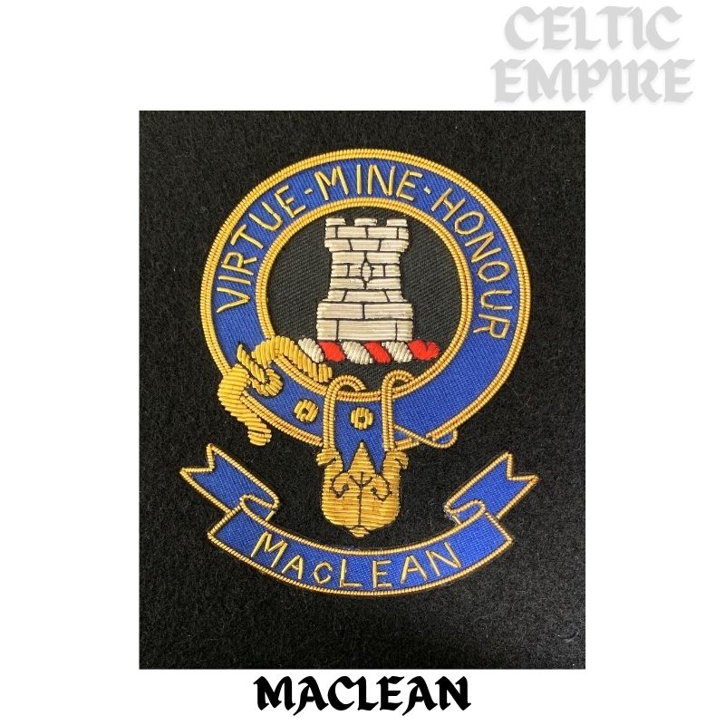 MacLean Scottish Family Clan Embroidered Crest