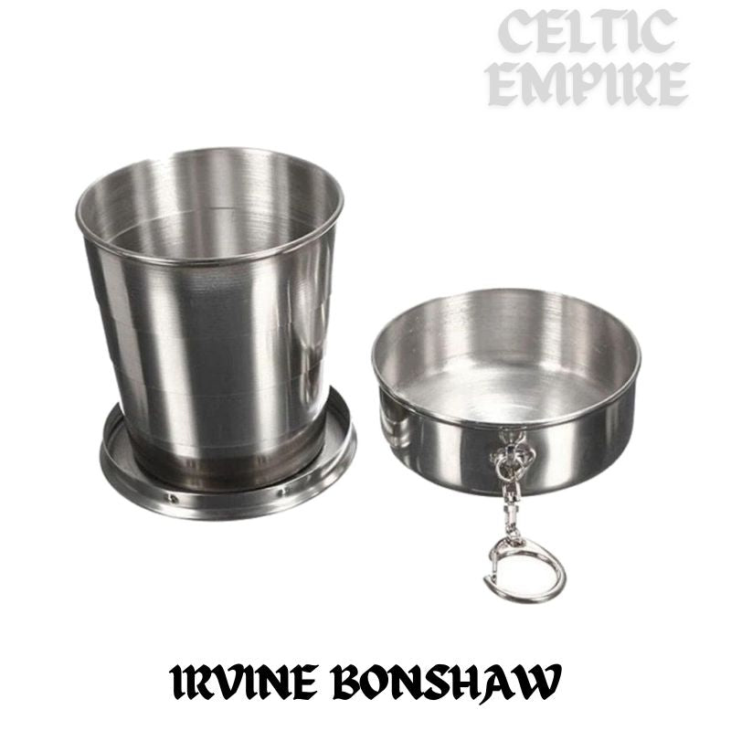 Irvine Bonshaw Scottish Family Clan Crest Folding Cup Key Chain