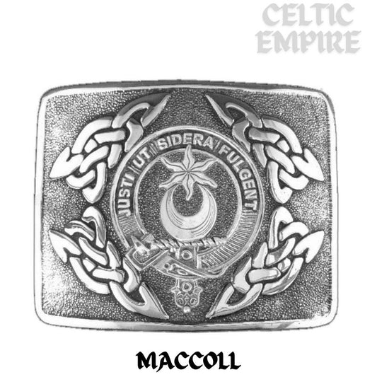 MacColl Family Clan Crest Interlace Kilt Belt Buckle
