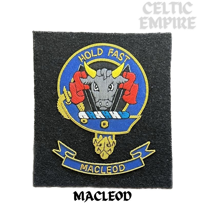 MacLeod Scottish Family Clan Embroidered Crest