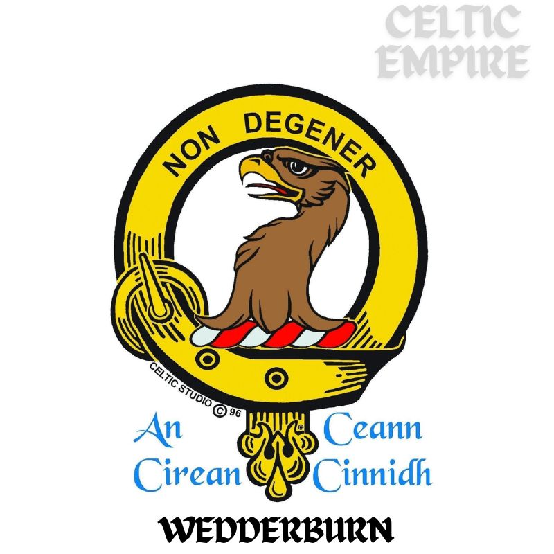 Wedderburn Family Clan Crest Scottish Cap Badge