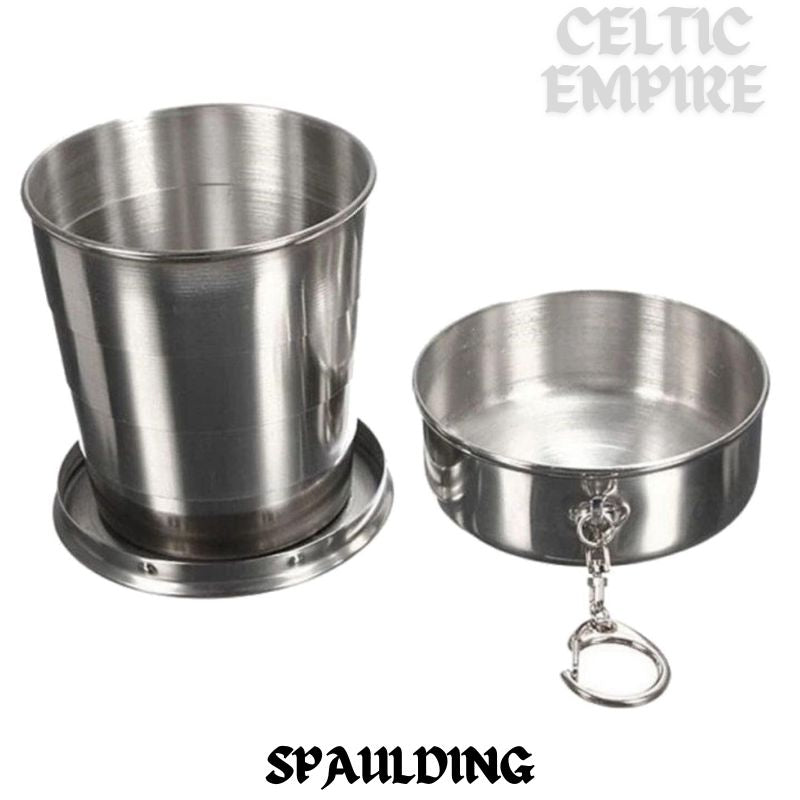 Spaulding Scottish Family Clan Crest Folding Cup Key Chain