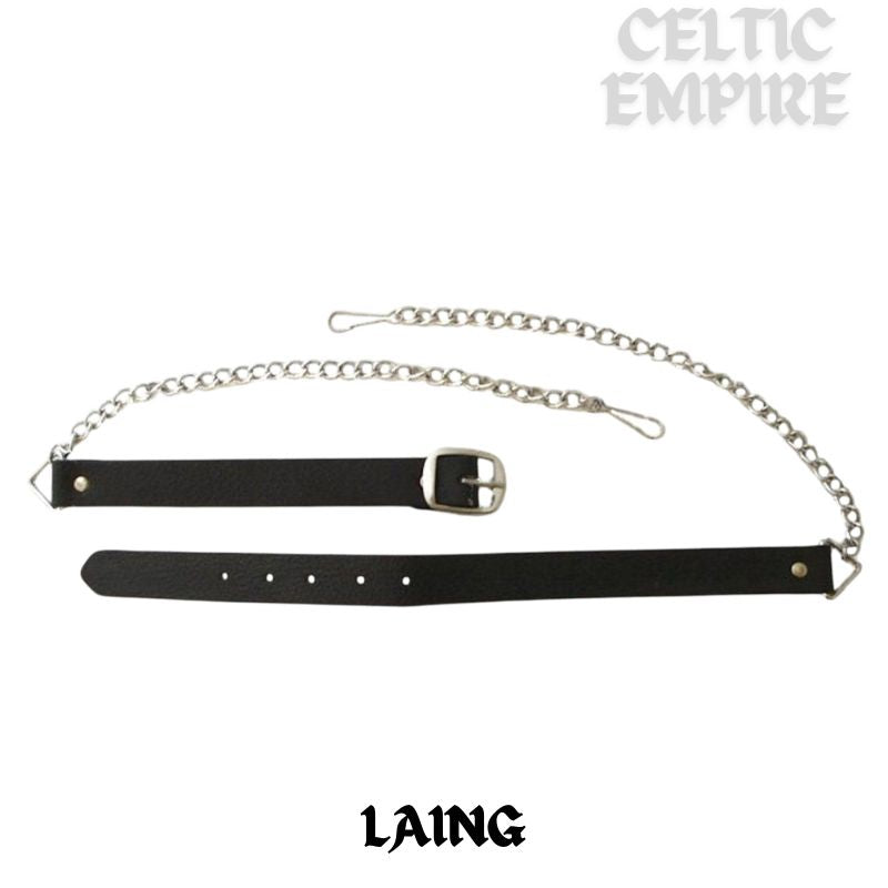 Laing (Dove) Scottish Family Clan Badge Sporran, Leather