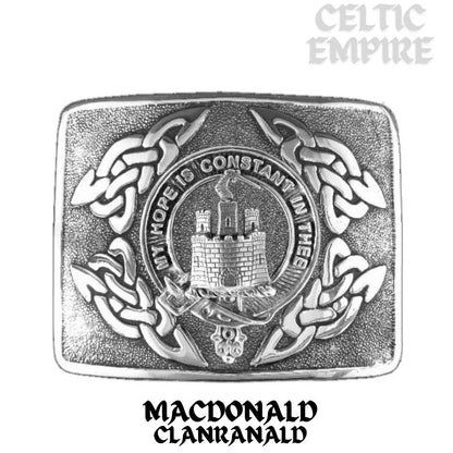 MacDonald Family Clanranald Family Clan Crest Interlace Kilt Belt Buckle