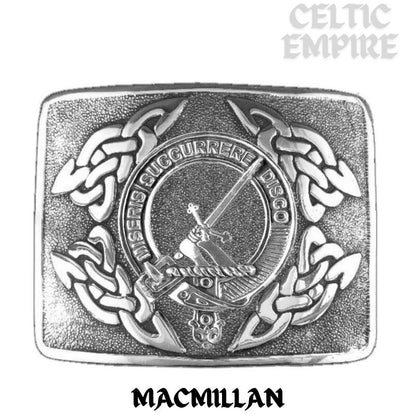 MacMillan Family Clan Crest Interlace Kilt Belt Buckle