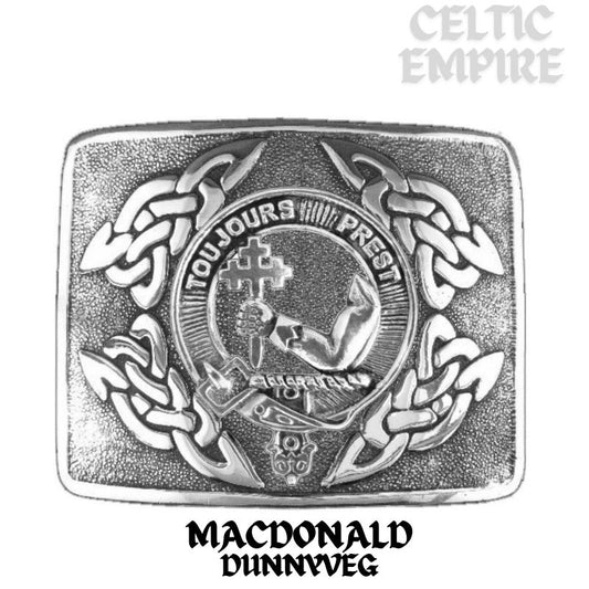 MacDonald Dunnyveg Family Clan Crest Interlace Kilt Belt Buckle