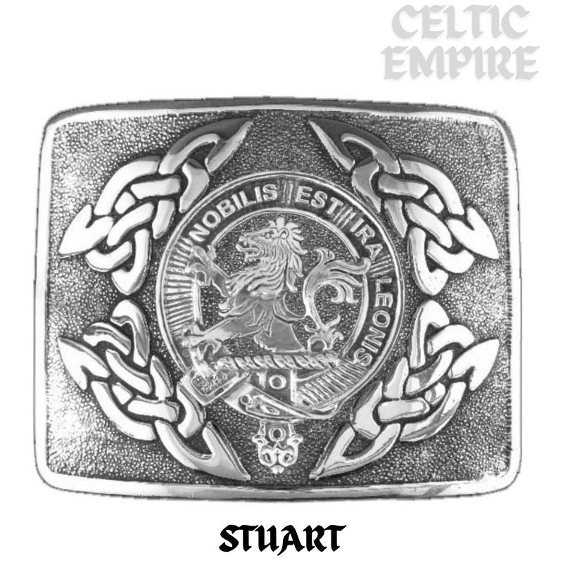 Stuart Family Clan Crest Interlace Kilt Belt Buckle