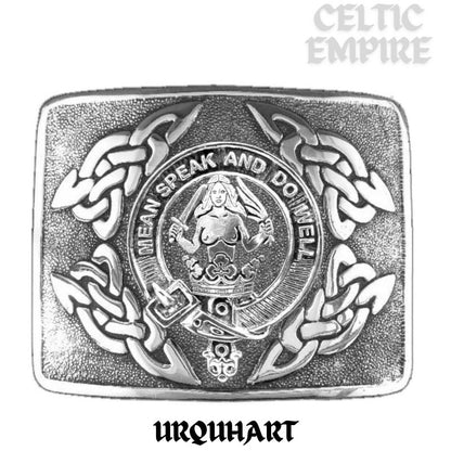 Urquhart Family Clan Crest Interlace Kilt Belt Buckle