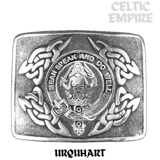 Urquhart Family Clan Crest Interlace Kilt Belt Buckle