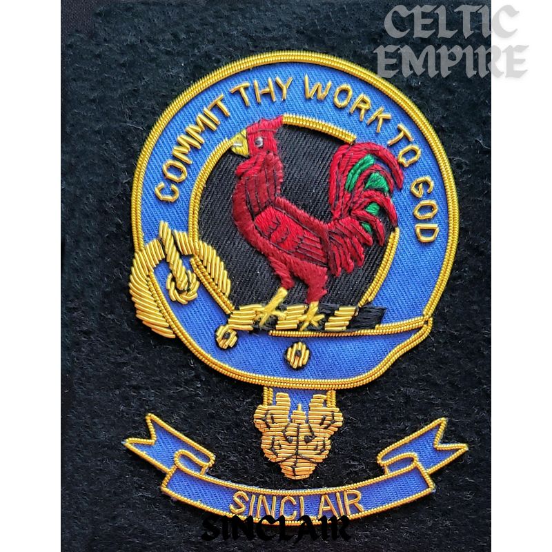Sinclair Scottish Family Clan Embroidered Crest