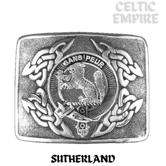 Sutherland Family Clan Crest Interlace Kilt Belt Buckle
