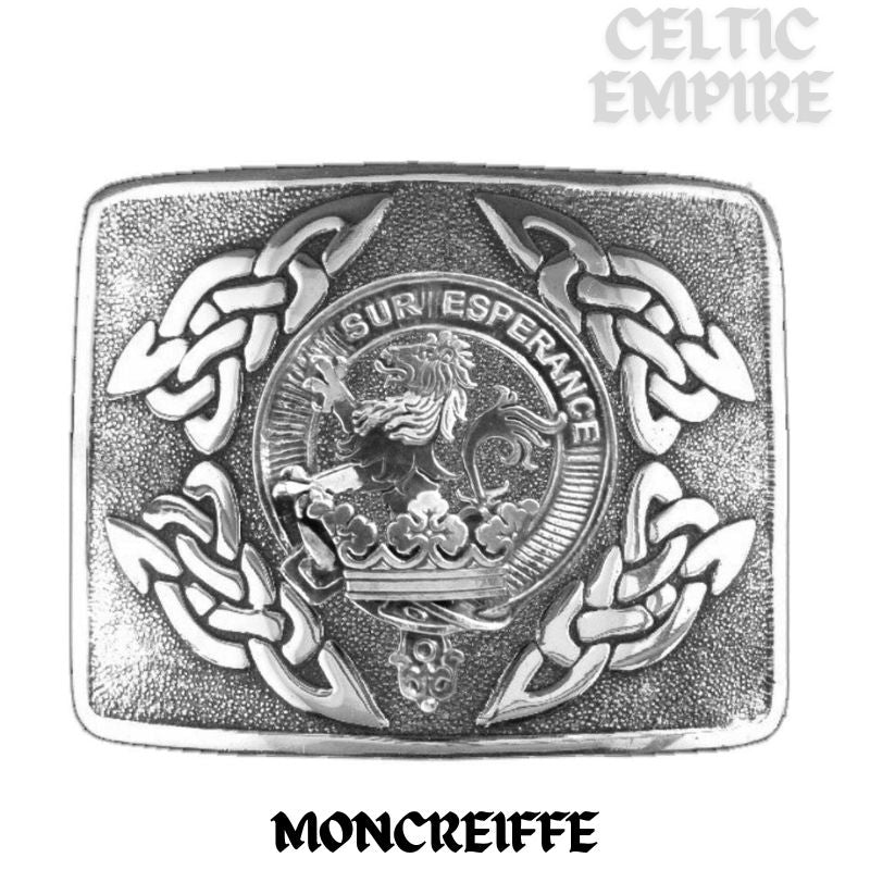 Moncreiffe Family Clan Crest Interlace Kilt Belt Buckle