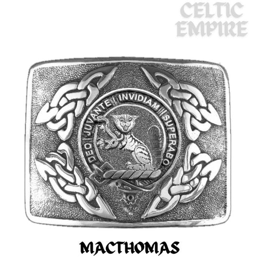 MacThomas Family Clan Crest Interlace Kilt Belt Buckle