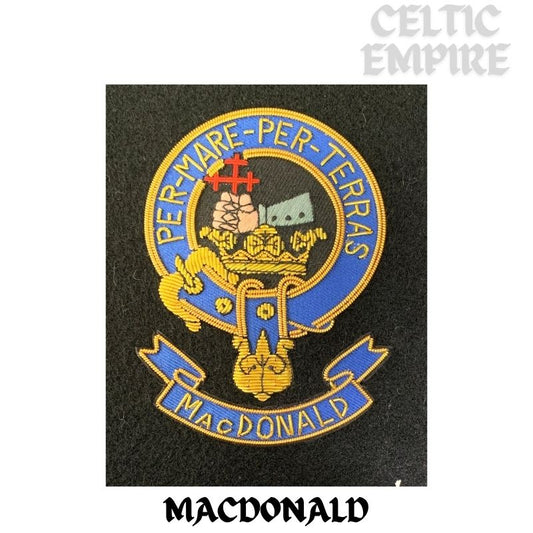 MacDonald Family Clan Donald Embroidered Crest