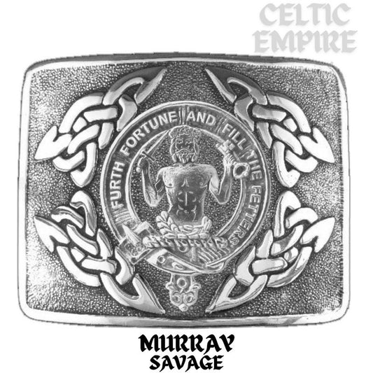 Murray (Savage) Family Clan Crest Interlace Kilt Belt Buckle