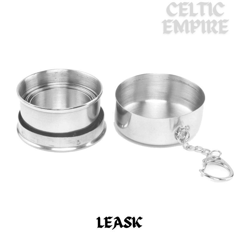 Leask Scottish Family Clan Crest Folding Cup Key Chain