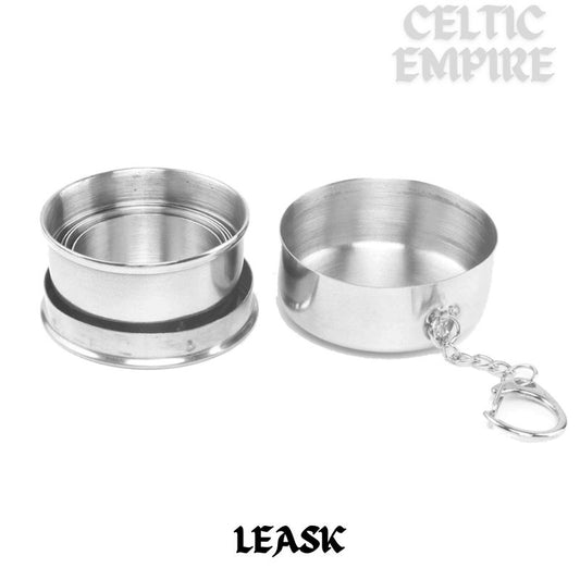 Leask Scottish Family Clan Crest Folding Cup Key Chain