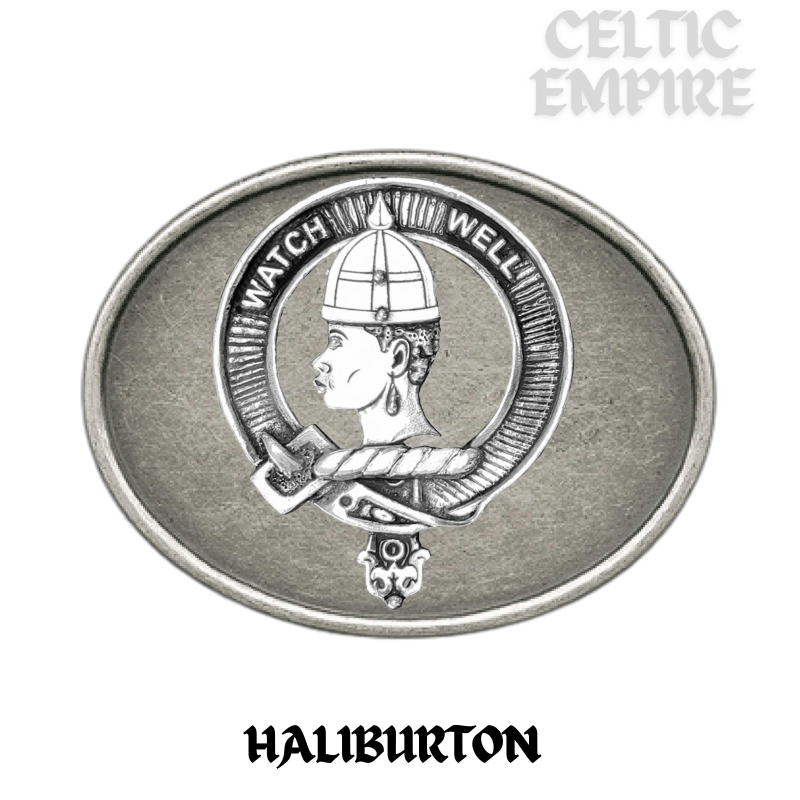 Haliburton Family Clan Crest Regular Buckle