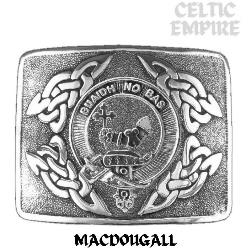 MacDougall Family Clan Crest Interlace Kilt Belt Buckle