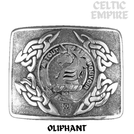 Oliphant Family Clan Crest Interlace Kilt Belt Buckle