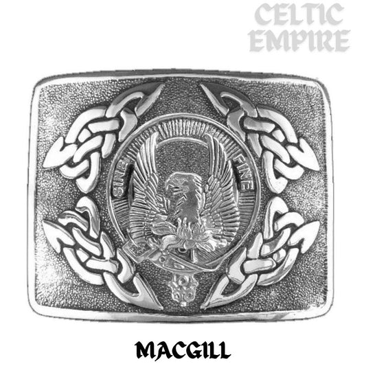 MacGill Family Clan Crest Interlace Kilt Belt Buckle