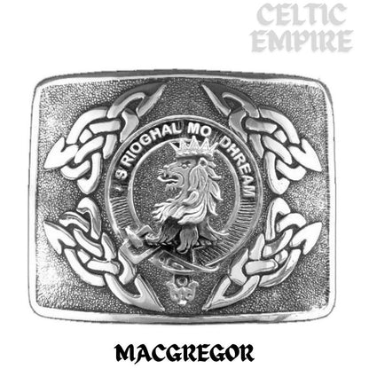 MacGregor Family Clan Crest Interlace Kilt Belt Buckle