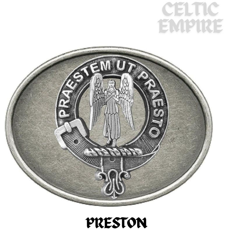 Preston Family Clan Crest Regular Buckle