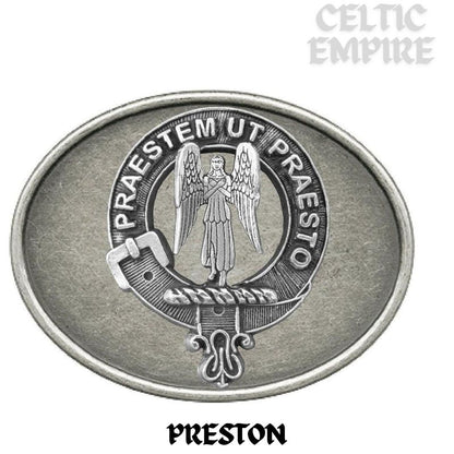 Preston Family Clan Crest Regular Buckle