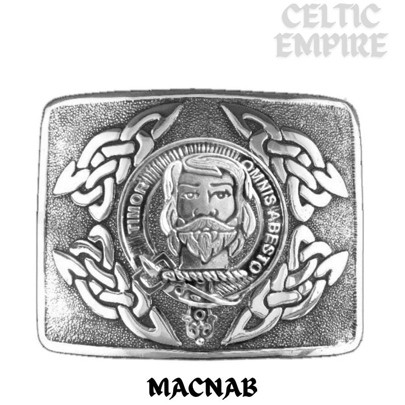 MacNab Family Clan Crest Interlace Kilt Belt Buckle