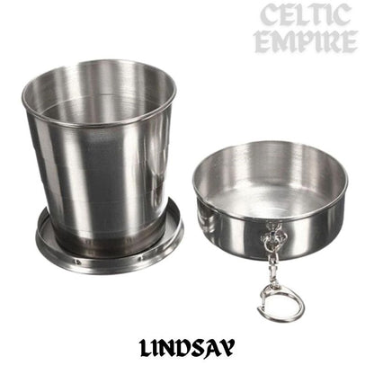 Lindsay Scottish Family Clan Crest Folding Cup Key Chain