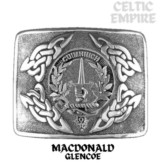 MacDonald (Glencoe) Family Clan Crest Interlace Kilt Belt Buckle