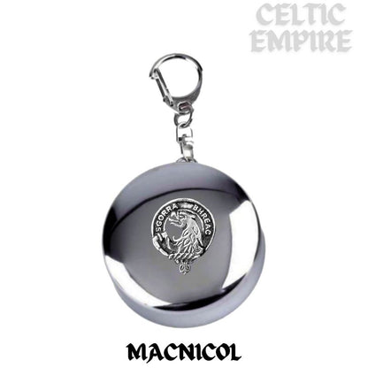 MacNicol Scottish Family Clan Crest Folding Cup Key Chain
