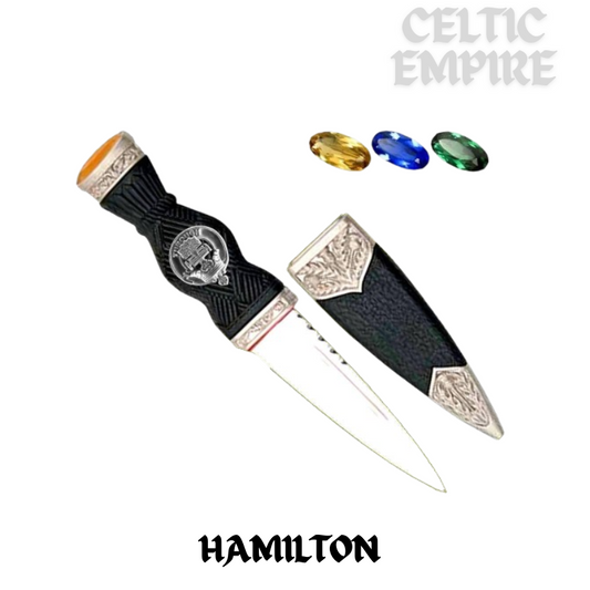 Hamilton Family Clan Crest Sgian Dubh, Scottish Knife