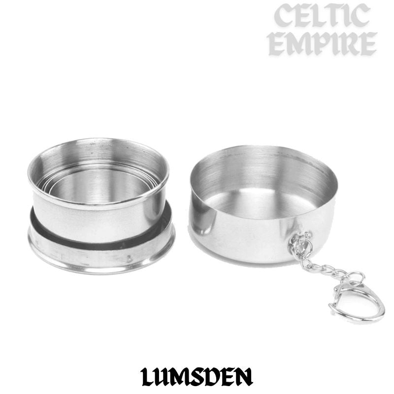 Lumsden Scottish Family Clan Crest Folding Cup Key Chain