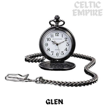 Glen Scottish Family Clan Crest Pocket Watch