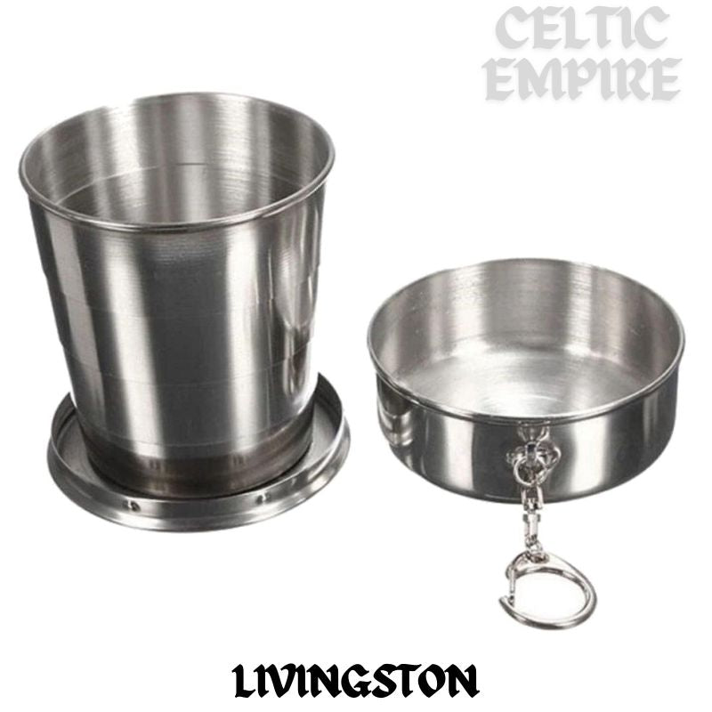 Livingston Scottish Family Clan Crest Folding Cup Key Chain
