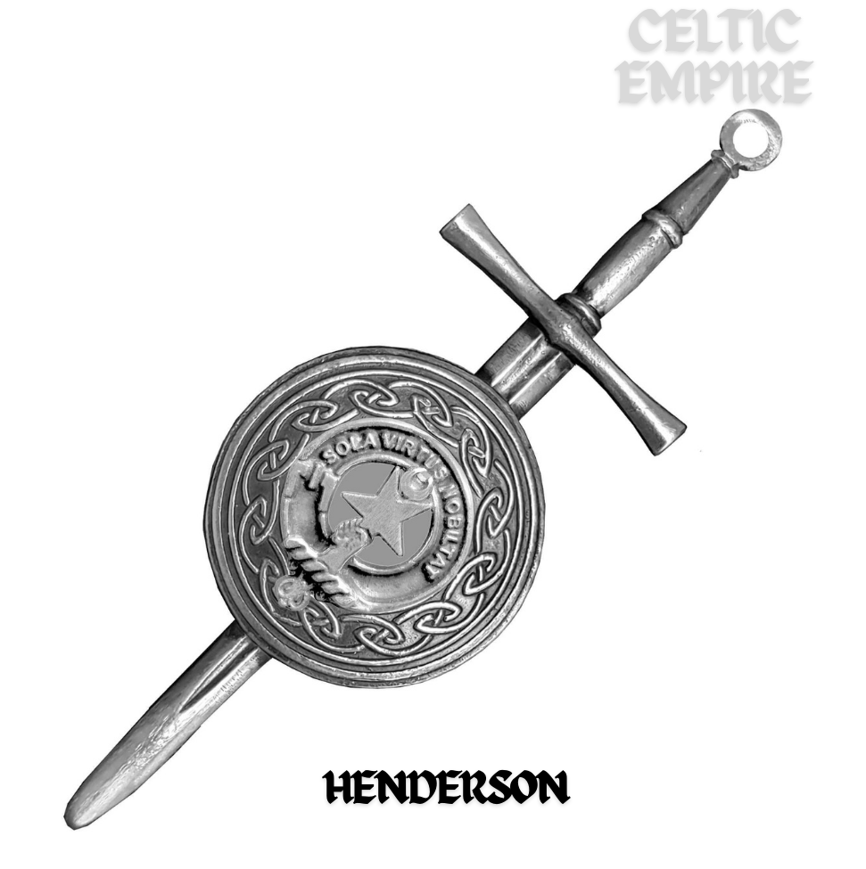 Henderson Scottish Family Clan Dirk Shield Kilt Pin